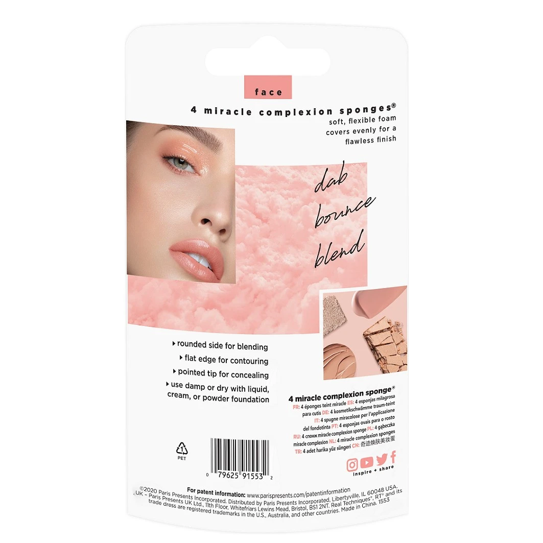 Real Techniques Miracle Complexion Sponge 4-Pack 5 Real Techniques Miracle Complexion Sponge 4-Pack - Afbeelding 3